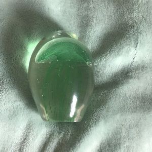 A glass green jellyfish